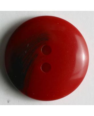 Kunststoffknopf mit dezentem Muster -  Größe: 25mm - Farbe: rot - Art.Nr. 340149