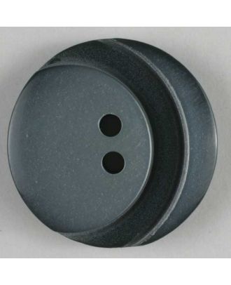 Kunststoffknopf mit geschwungenem Dekor - Größe: 23mm - Farbe: grau - Art.Nr. 280439