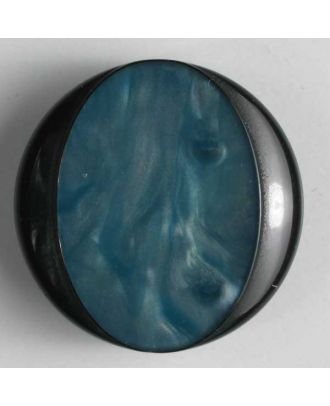 Kunststoffknopf wunderschön marmoriert - Größe: 20mm - Farbe: blau - Art.Nr. 280435