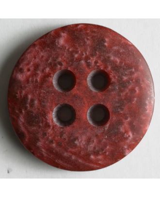 Kunststoffknopf mit unruhiger Oberfläche - Größe: 20mm - Farbe: rot - Art.Nr. 250753