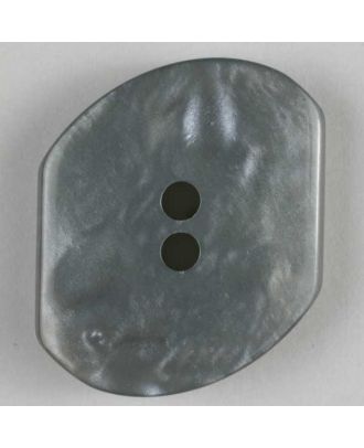 Kunststoffknopf mit unregelmäßiger Form - Größe: 28mm - Farbe: grau - Art.Nr. 310146
