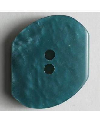 Kunststoffknopf mit unregelmäßiger Form - Größe: 14mm - Farbe: grün - Art.Nr. 211275