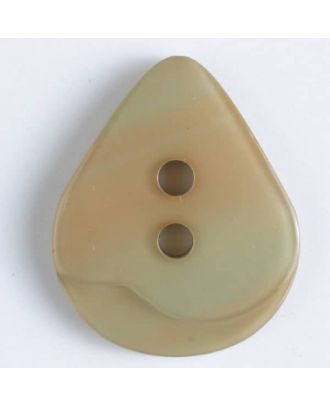 Polyesterknopf Dreiecksform - Größe: 20mm - Farbe: beige - Art.Nr. 330848