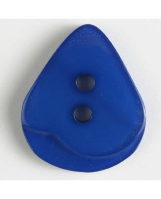 Polyesterknopf Dreiecksform - Größe: 15mm - Farbe: blau - Art.Nr. 270802