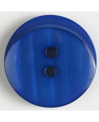 Polyesterknopf rund - Größe: 15mm - Farbe: blau - Art.Nr. 270810