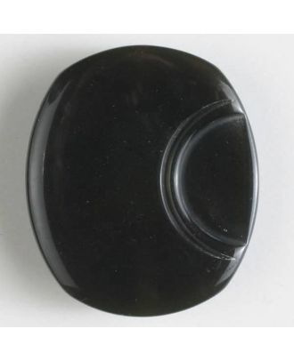 Polyesterknopf oval - Größe: 23mm - Farbe: grau - Art.Nr. 341066