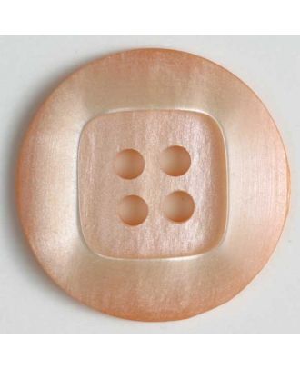 Kunststoffknopf mit quadratischer Ausfräsung - Größe: 15mm - Farbe: orange - Art.Nr. 201382
