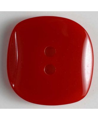 Kunststoffknopf quadratisch mit weißem Streifen an einer Seite - Größe: 23mm - Farbe: rot - Art.Nr. 330116