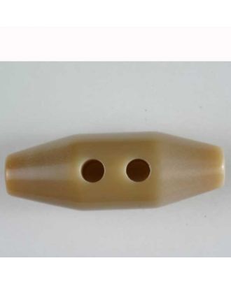 Knebelknopf aus Kunststoff mit zwei Löchern - Größe: 38mm - Farbe: beige - Art.Nr. 380053