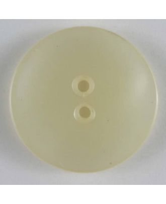 Kunststoffknopf schlicht mit 2 umrahmten Löchern  - Größe: 28mm - Farbe: weiß - Art.Nr. 330179