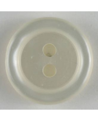Modeknopf schlicht mit Rand, 2 Loch - Größe: 11mm - Farbe: weiß - Art.Nr. 170445