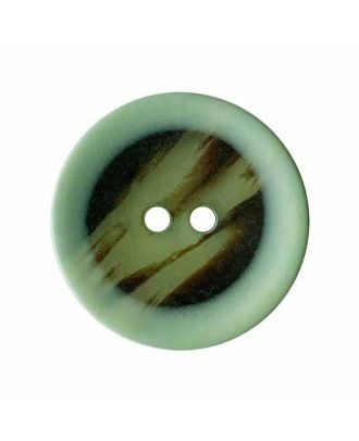 polyester button round shape transparent with graffiti pattern and 2 holes - Size: 18mm - Color: light green - Art.No.: 317002