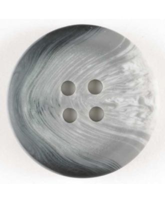 Anzugknopf mit Farbverlauf und vier Löchern - Größe: 15mm - Farbe: grau - Art.Nr. 201250