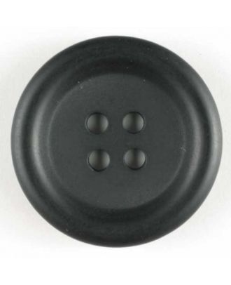 Anzugknopf mit Rand und vier Löchern - Größe: 15mm - Farbe: schwarz - Art.Nr. 201251