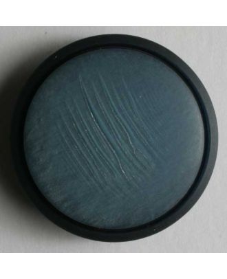 schöner Kunststoffknopf mit schmalem Rand - Größe: 20mm - Farbe: blau - Art.Nr. 310372