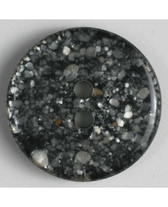 Kunststoffknopf Natursteinmotiv - Größe: 15mm - Farbe: schwarz - Art.Nr. 240842