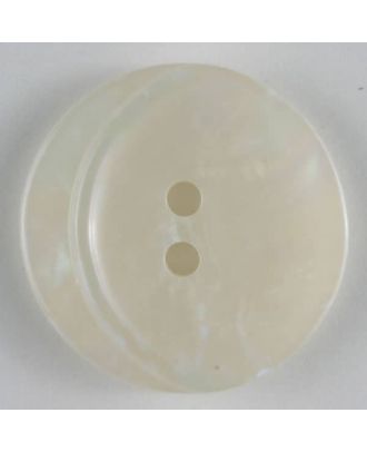Kunststoffknopf mit ovaler Einkerbung - Größe: 18mm - Farbe: weiß - Art.Nr. 251150