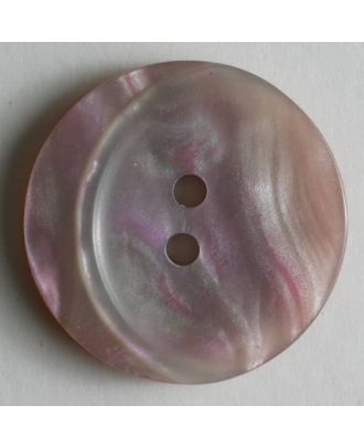 Kunststoffknopf mit schöner Marmorzeichnung -  Größe: 18mm - Farbe: pink - Art.Nr. 251155