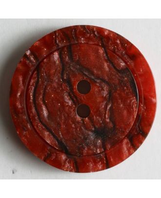 Kunststoffknopf mit prachtvoller Marmorierung - Größe: 25mm - Farbe: rot - Art.Nr. 320294