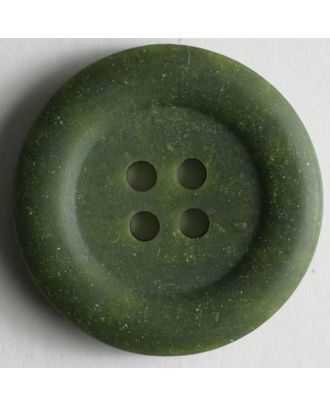Kunststoffknopf gesprenkelt mit breitem Rand - Größe: 20mm - Farbe: grün - Art.Nr. 270424