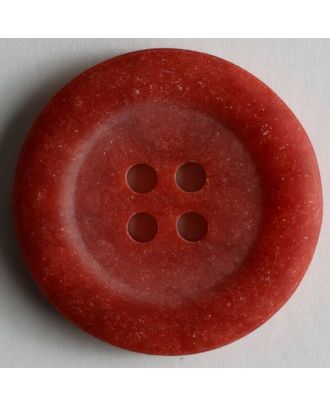 Kunststoffknopf gesprenkelt mit breitem Rand - Größe: 25mm - Farbe: rot - Art.Nr. 320309