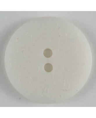 Kunststoffknopf mit dezentem Muster -  Größe: 23mm - Farbe: weiß - Art.Nr. 300533