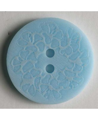 Kunststoffknopf mit dezentem Muster - Größe: 23mm - Farbe: blau - Art.Nr. 300534