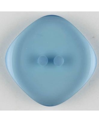 Polyesterknopf quadratisch mit abgerundeten Ecken, 2 Loch - Größe: 23mm - Farbe: blau - Art.Nr. 343702