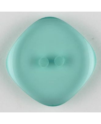 Polyesterknopf quadratisch mit abgerundeten Ecken, 2 Loch - Größe: 23mm - Farbe: grün - Art.Nr. 343704