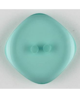 Polyesterknopf quadratisch mit abgerundeten Ecken, 2 Loch - Größe: 23mm - Farbe: grün - Art.Nr. 343704