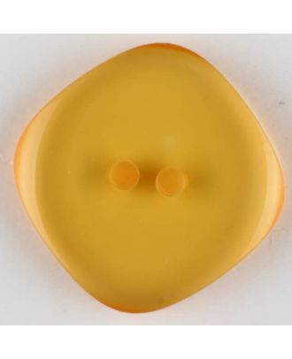 Polyesterknopf quadratisch mit abgerundeten Ecken, 2 Loch - Größe: 15mm - Farbe: orange - Art.Nr. 273709