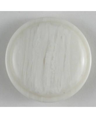 Kunststoffknopf mit dezentem Muster - Größe: 20mm - Farbe: weiß - Art.Nr. 270438