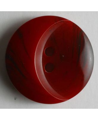 Kunststoffknopf mit ovaler Ausbuchtung - Größe: 28mm - Farbe: rot - Art.Nr. 330386