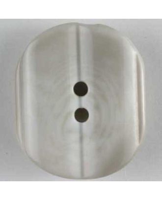 Kunststoffknopf mit unregelmäßigen weißen Streifen -  Größe: 20mm - Farbe: beige - Art.Nr. 270450