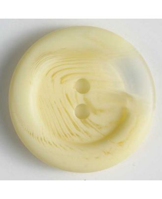 Kunststoffknopf marmoriert mit breitem Rand - Größe: 18mm - Farbe: gelb - Art.Nr. 251251