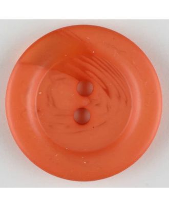 Polyesterknopf marmoriert mit breitem Wulstrand, 2 loch -  Größe: 25mm - Farbe: orange - Art.Nr. 373758