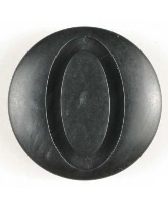 Kunststoffknopf mit ovaler Ausfräsung -Größe: 20mm - Farbe: schwarz - Art.Nr. 270484