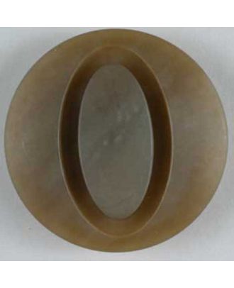 Kunststoffknopf mit ovaler Ausfräsung -Größe: 28mm - Farbe: beige - Art.Nr. 330450