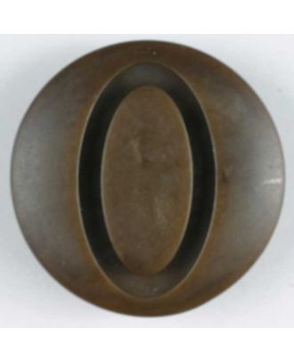 Kunststoffknopf mit ovaler Ausfräsung -Größe: 28mm - Farbe: braun - Art.Nr. 330451