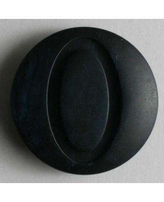 Kunststoffknopf mit ovaler Ausfräsung -Größe: 20mm - Farbe: blau - Art.Nr. 270487