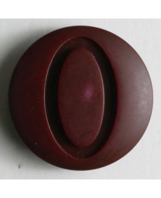 Kunststoffknopf mit ovaler Ausfräsung -Größe: 20mm - Farbe: rot - Art.Nr. 270488