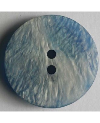 Kunststoffknopf mit auffallender Marmorierung, 2 Loch - Größe: 20mm - Farbe: blau - Art.Nr. 270492