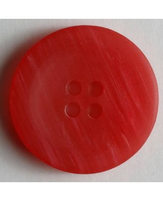 Kunststoffknopf mit schöner Struktur, 4 Loch -Größe: 18mm - Farbe: rot - Art.Nr. 251291