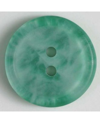 Kunststoffknopf marmoriert mit breitem Rand, 2 Loch -  Größe: 15mm - Farbe: grün - Art.Nr. 231428