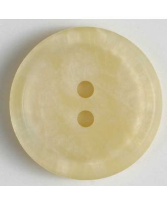 Kunststoffknopf marmoriert mit breitem Rand, 2 Loch - Größe: 15mm - Farbe: gelb - Art.Nr. 231430