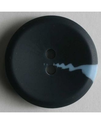 Kunststoffknopf mit Farbblitz -  Größe: 18mm - Farbe: blau - Art.Nr. 251341