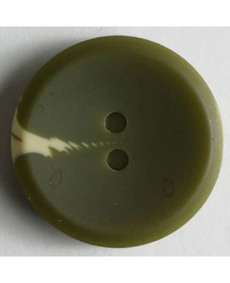 Kunststoffknopf mit Farbblitz - Größe: 23mm - Farbe: grün - Art.Nr. 300702