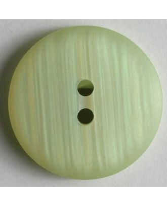 Kunststoffknopf mit zarten Streifen, 2 Loch -  Größe: 15mm - Farbe: grün - Art.Nr. 231488