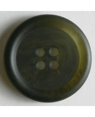 Kunststoffknopf  schlicht, marmoriert - Größe: 15mm - Farbe: grün - Art.Nr. 201340