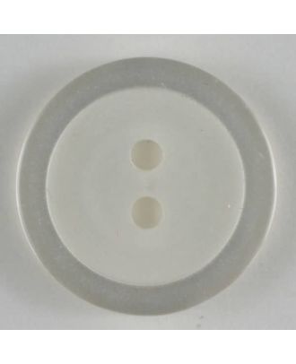 Kunststoffknopf  schlicht mit Rand - Größe: 18mm - Farbe: weiß - Art.Nr. 251534